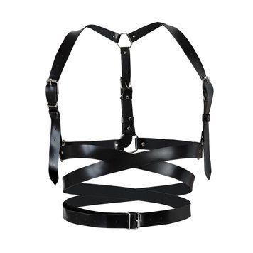 Шкіряна портупея Art of Sex - Melani Leather harness, Чорна XS-M,  - 1