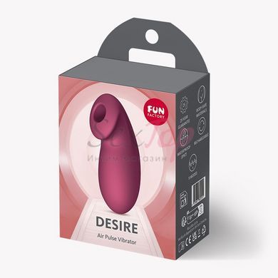 Вакуумний стимулятор Fun Factory Desire Wine Red, 11 режимів роботи, перезаряджуваний - фото товару 6