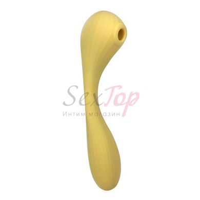 Вакуумний вагінально-кліторальний стимулятор Magic Motion Bobi Yellow, керування зі смартфона - фото товару 3