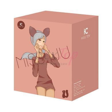 Вакуумний стимулятор з вібрацією KISTOY Miss UU Orange, іграшка 2-в-1 - фото товару 4