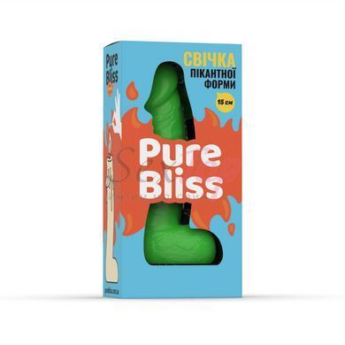 Свеча в виде члена Pure Bliss MINI Green 15 см &mdash;  фото товара 6