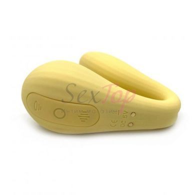 Вакуумний вагінально-кліторальний стимулятор Magic Motion Bobi Yellow, керування зі смартфона - фото товару 6