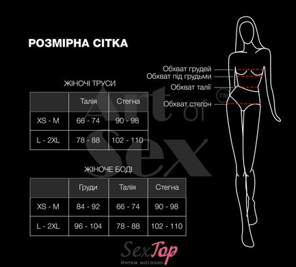 Сексуальное прозрачное боди сетка с рукавами Art of Sex - Melissa черный, XS-M SO5872 фото
