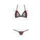 Комплект белья Passion MELISSA BIKINI L/XL, black, лиф со шнуровкой и трусики стринги &mdash; фото 5 из 7