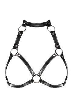 Портупея на грудь Obsessive A740 harness black O/S, искусственная кожа,  - 1