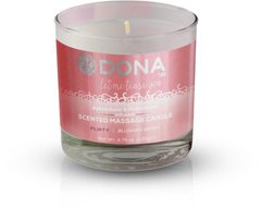Масажна свічка DONA Scented Massage Candle Blushing Berry FLIRTY (135гр) з афродизіаками феромонами SO1532 фото