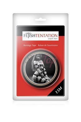 Скотч для бондажу Fetish Tentation Black (15м), не липне до шкіри і волосків, тільки сам до себе - фото товару 3