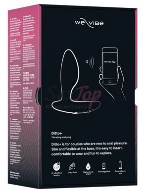 Анальная смарт-вибропробка We-Vibe Ditto+ Satin Black с пультом ДУ &mdash;  фото товара 11