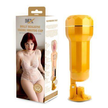 Мастурбатор для мужчин Вагина в колбе и на присоске с вибрацией Chisa Holly Realistic Vagina Cup, Телесный - 1