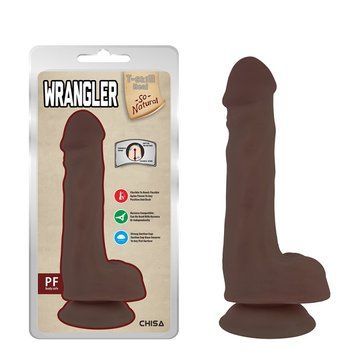 Фалоімітатор реалістичний на присосці коричневого кольору Chisa Wrangler - фото товару 1