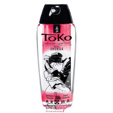 Лубрикант на водной основе Shunga Toko AROMA - Sparkling Strawberry Wine (165 мл), не содержит сахар SO2532 фото