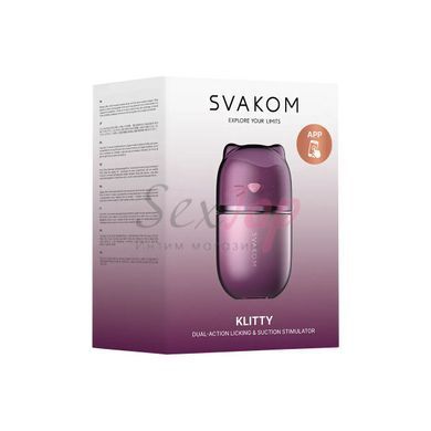 Вакуумний стимулятор клітора Svakom Klitty з язичком (куні-імітатор),  - 4