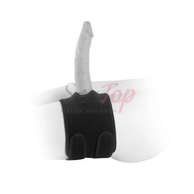 Трусики для страпону з фіксатором на ногу чорні Vscnovelty Versatile Unisex Leg Strap-On Harness - фото товару 2