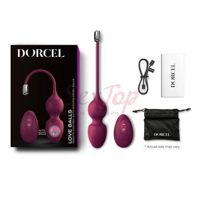 Вагинальные шарики Dorcel LOVE BALLS PLUM, вибрации и движения внутреннего шарика, пульт ДУ &mdash;  фото товара 6