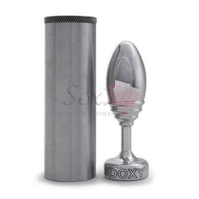Металева анальна пробка DOXY Butt Plug RIBBED, ребриста, діаметр 3,3 см - фото товару 3