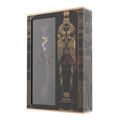 Смартвибратор 3в1 Zalo &mdash; Queen Wine Red, пульсирующая жемчужина и вакуум, кристалл Swarovski &mdash;  фото товара 11
