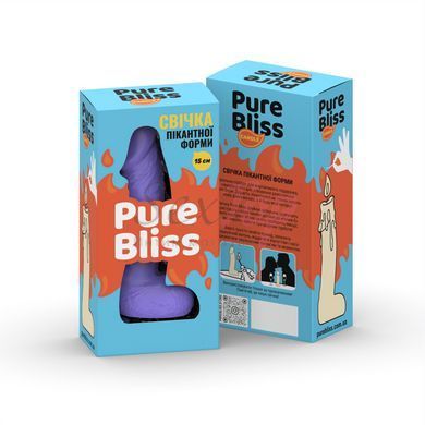 Свеча в виде члена Pure Bliss MINI Violet 15 см &mdash;  фото товара 7