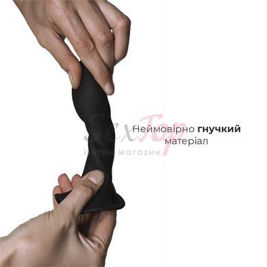 Дилдо с присоской Adrien Lastic Hitsens 5 Black, отлично для страпона, диаметр 2,4см, длина 13см &mdash;  фото товара 3