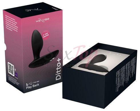 Анальная смарт-вибропробка We-Vibe Ditto+ Satin Black с пультом ДУ &mdash;  фото товара 9