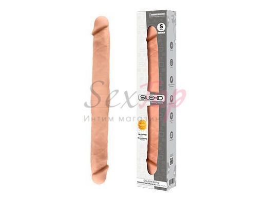 Фаллоимитатор двусторонний SIlexD Billy-Joe Double Dong S Flesh, двухслойный, силикон+Silexpan &mdash;  фото товара 2