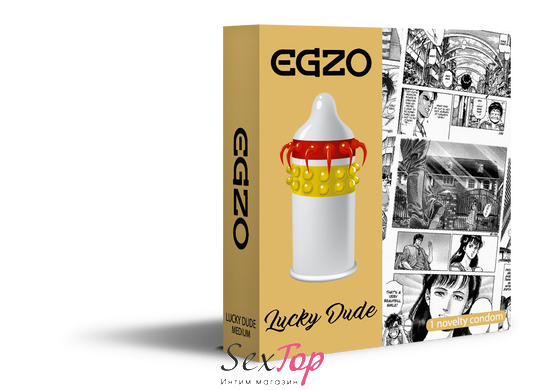 Насадка на член EGZO Lucky Dude (презерватив с усиками) SO2020 фото