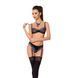 Комплект білизни Passion Exclusive GISELE SET S/M, black, ліф, трусики з пажами &mdash; фото 1 з 6