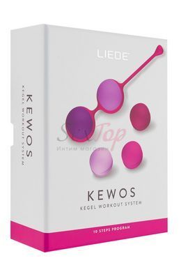 Вагинальные шарики Liebe Kewos &mdash; Cerise/Candy Violet, 5 шариков в комплекте, 15, 25, 35, 45 и 55 г &mdash;  фото товара 5