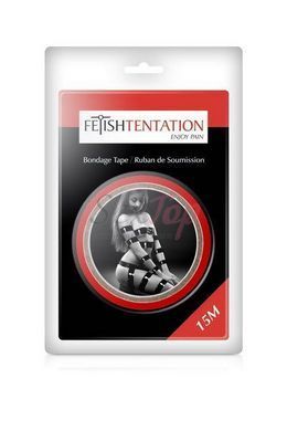 Скотч для бондажа Fetish Tentation Red (15 м), не липне до шкіри і волосків, тільки сам до себе - фото товару 3