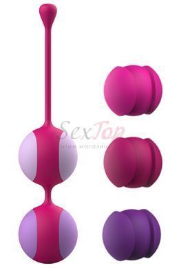 Вагинальные шарики Liebe Kewos &mdash; Cerise/Candy Violet, 5 шариков в комплекте, 15, 25, 35, 45 и 55 г &mdash;  фото товара 4