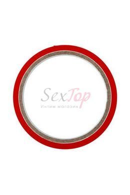 Скотч для бондажа Fetish Tentation Red (15 м), не липне до шкіри і волосків, тільки сам до себе - фото товару 2