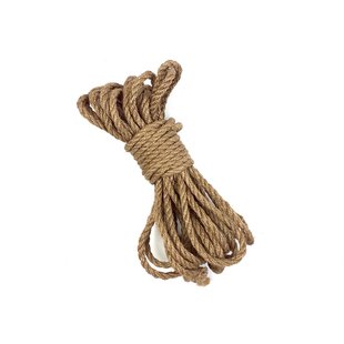 Джутовая веревка BDSM 8 метров, 6 мм, натуральный цвет SO5205 фото