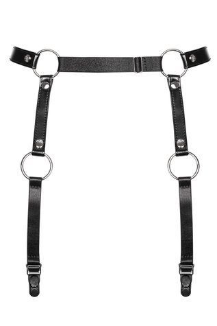 Гартеры Obsessive A741 garter belt black O/S, искусственная кожа &mdash;  фото товара 1