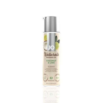 Массажное масло System JO &ndash; Naturals Massage Oil &ndash; Coconut & Lime с натуральными эфирными маслами (1,  - 1