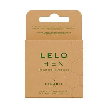 Презервативи LELO HEX Condoms Organic 3 Pack, тонкі та суперміцні,  - 1