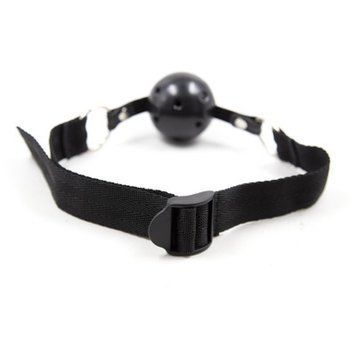 Кляп у рот для БДСМ чорний Knebel-Easy Breathable Ball Gag, Черный - 1