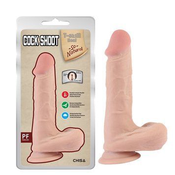 Фаллоимитатор реалистичный на присоске телесного цвета Chisa Cock Shoot, Телесный - 1