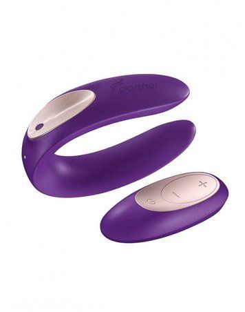 Вібратор для пар Satisfyer Double Plus Remote з пультом ДК та двома моторчиками - фото товару 1
