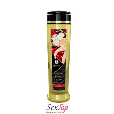Масажна олія Shunga Romance – Sparkling Strawberry Wine (240 мл) натуральна зволожувальна SO3935 фото