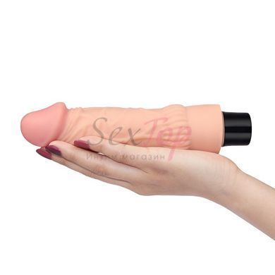 Вібратор реалістичний тілесний з кібер-шкіри Lovetoy - фото товару 5