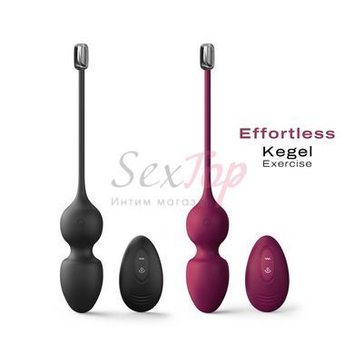Вагінальні кульки Dorcel LOVE BALLS BLACK, вібрації та рухи внутрішньої кульки, пульт ДК - фото товару 7