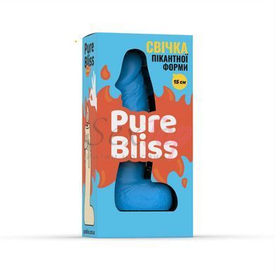 Свеча в виде члена Pure Bliss MINI Blue 15 см &mdash;  фото товара 7