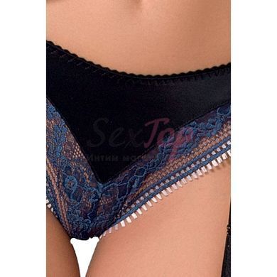 Комплект білизни Passion Exclusive GISELE SET XXL/XXXL, black, ліф, трусики з пажами - фото товару 5