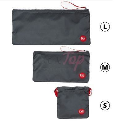 Сумка для секс-іграшок Fun Factory TOYBAG, S, сіра, кисет, 14x14 см - фото товару 3