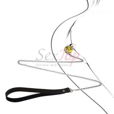 Металлическая анальная пробка Art of Sex Metal Anal Plug with Leash size M с поводком &mdash;  фото товара 2