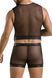 Комплект чоловічої білизни на шнурівці Passion 053 SET WILLIAM S/M Black, жилет, боксери &mdash; фото 2 з 6