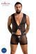 Комплект чоловічої білизни на шнурівці Passion 053 SET WILLIAM S/M Black, жилет, боксери &mdash; фото 5 з 6