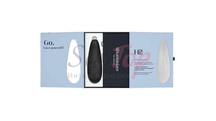 Вакуумний кліторальний стимулятор Womanizer Classic 2 - Black, 10 режимів, функція Afterglow - фото товару 7