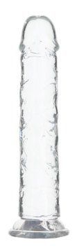 Прозрачный фаллоимитатор ADDICTION Vertical Dong 8&Prime;, присоска, диаметр 3,8 см, вибропуля в подарок,  - 1