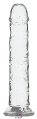 Прозорий фалоімітатор ADDICTION Vertical Dong 8″, присоска, діаметр 3,8 см, віброкуля в подарунок SO7755 фото