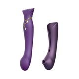 Смартвибратор 3в1 Zalo — Queen Twilight Purple, пульсирующая жемчужина и вакуум, кристалл Swarovski - SO6664